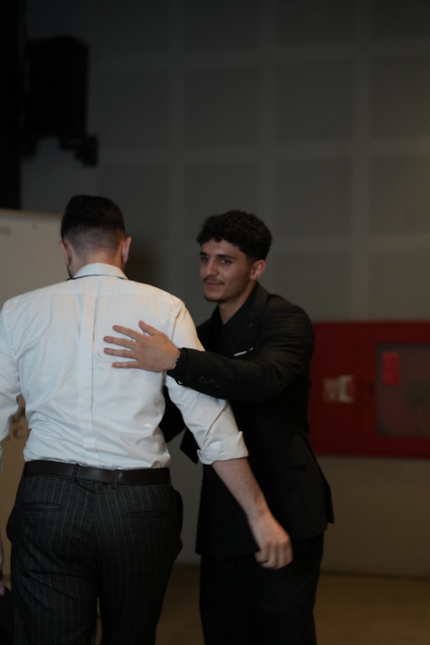 Behind the scenes team moment