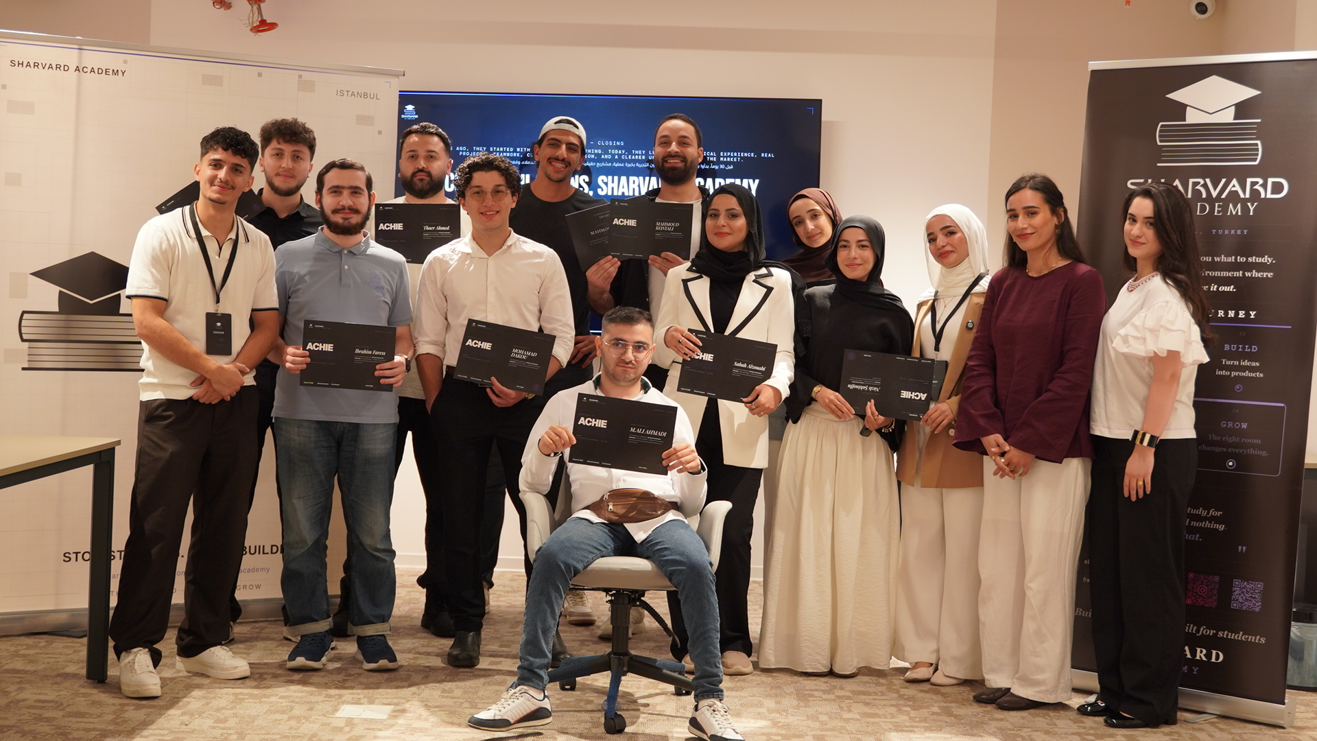Graduation cohort holding certificates