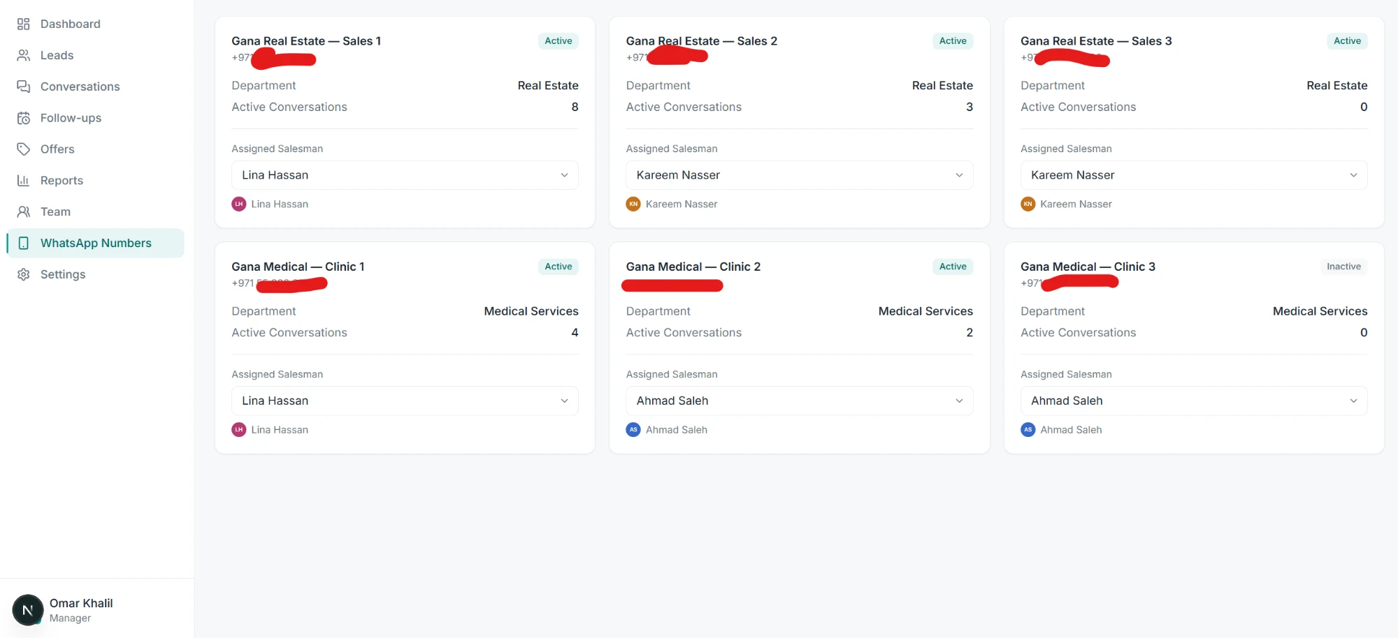 AI-Powered CRM Platform — omnichannel conversations